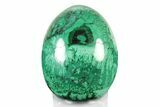 Flowery, Polished Malachite Egg - Congo #241927-1